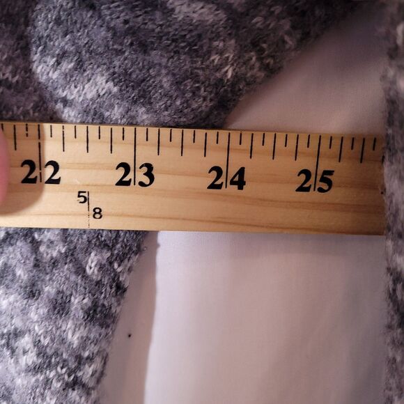 Vineyard Vines Sweater Womens Large Gray Heather Fairisle Hooded Merino Alpaca - Picture 7 of 11